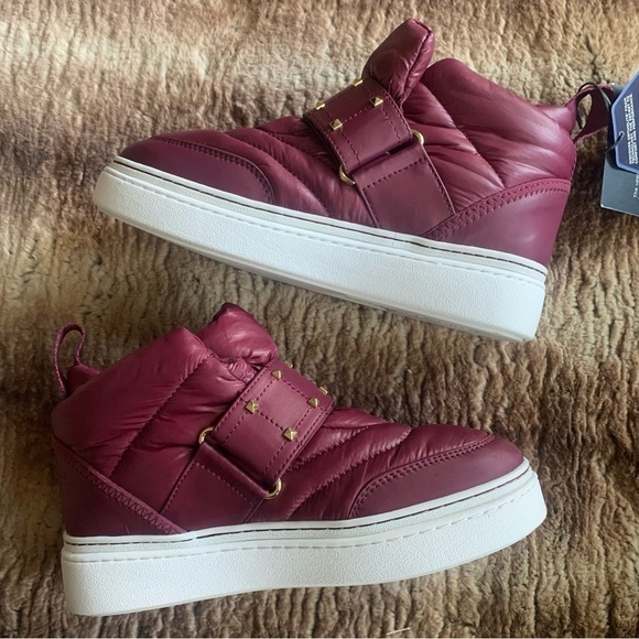 Michael Kors Stirling Embellished Quilted Recycled Polyester High-Top Sneaker - Picture 3 of 13